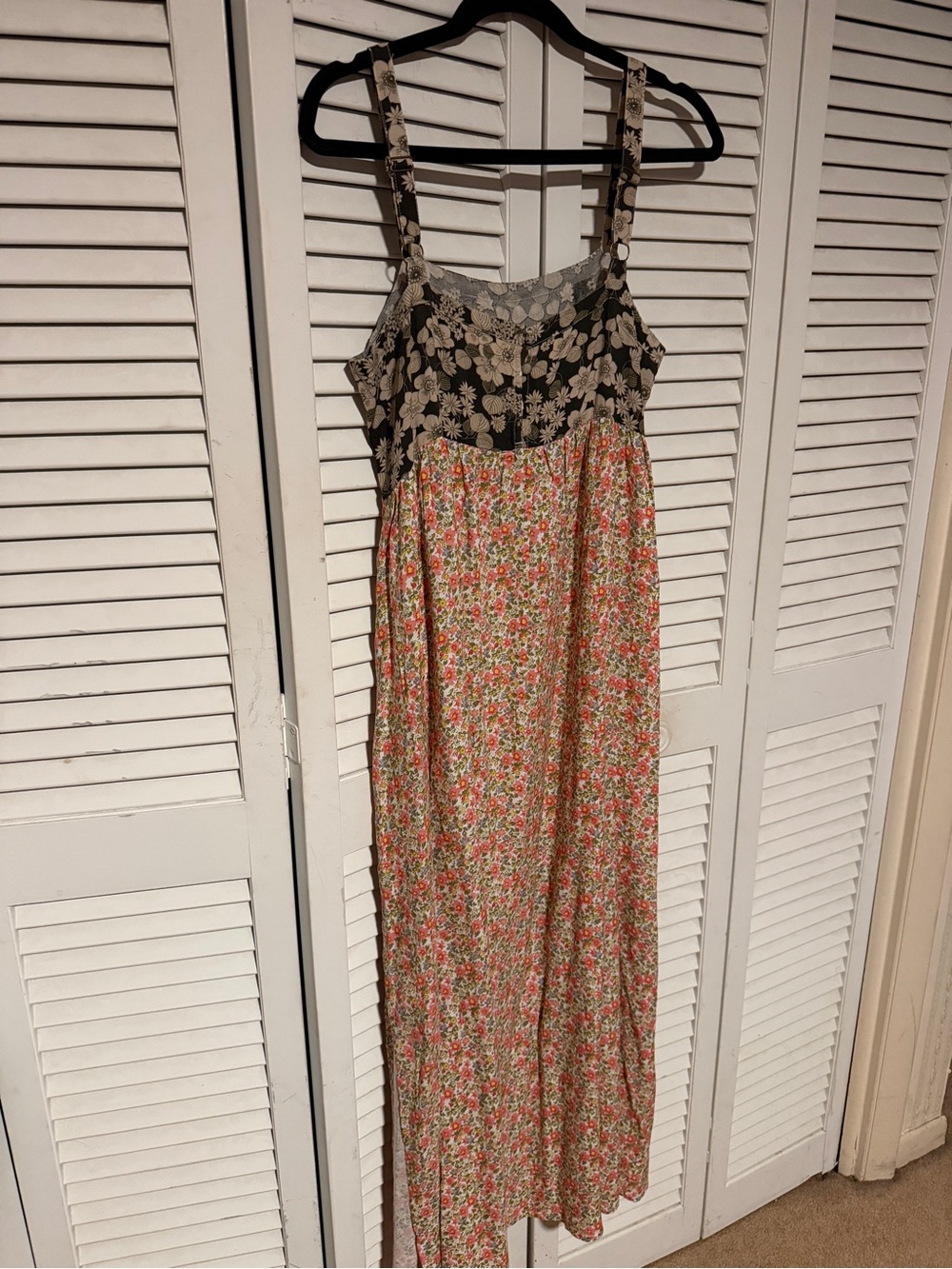 Floral Mixed-Print Sundress in Brown & Pink - Picture 3 of 3